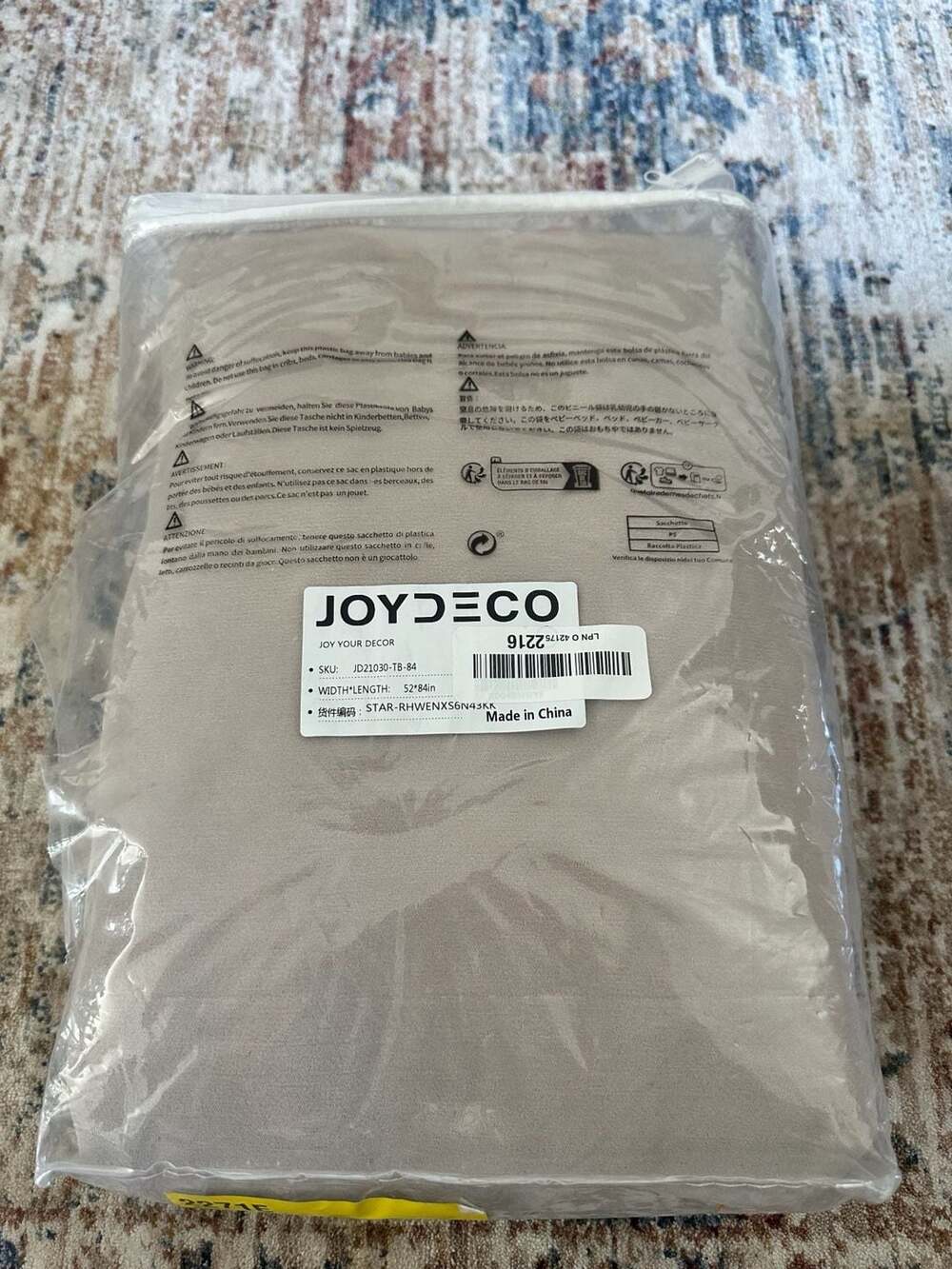 Joydeco Thermal Insulated Blackout Curtains, Taupe, 52 x 84 inches